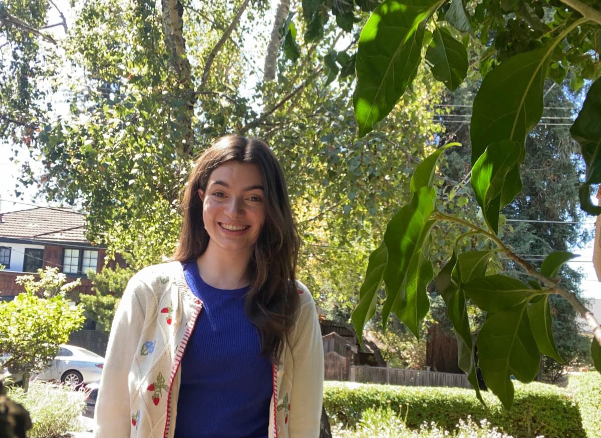 Lottie Field outdoors in a garden